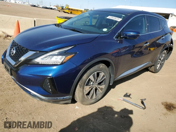 2019 Nissan Murano S with VIN 5N1AZ2MSXKN117734, listed as a Copart auction lot 52803625 with 65,786 mi miles and Salvage title. Bid and sale history available at DreamBid. Image 1.
