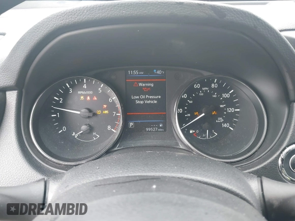2019 Nissan Rogue SV with VIN KNMAT2MT5KP529837, listed as a IAAI auction lot 41228285 with 99,527 mi miles. Bid and sale history available at carsss.com. Image 7.