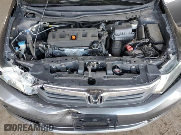 2012 Honda Civic EX with VIN 2HGFB2F83CH545950, listed as a Copart auction lot 52425815 with 91,623 mi miles and Salvage Title. Bid and sale history available at DreamBid. Image 11.