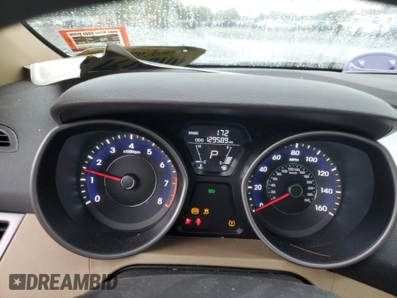 2013 Hyundai Elantra GLS with VIN 5NPDH4AE1DH197023, listed as a Copart auction lot 45961625 with 129,589 mi miles and Salvage title. Bid and sale history available at DreamBid. Image 9.