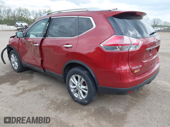 2015 Nissan Rogue SL with VIN 5N1AT2MV0FC822619, listed as a IAAI auction lot 42127713 with 138,825 mi miles and . Bid and sale history available at carsss.com. Image 3.