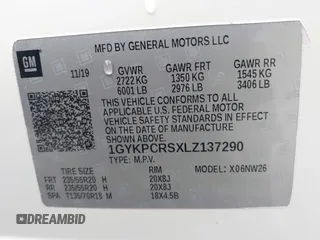 2020 Cadillac XT6 FWD Premium Luxury z VIN 1GYKPCRSXLZ137290, wystawiony jako IAAI lot #41814228 z przebiegiem 61 661 mil mil oraz . Historia ofert i sprzedaży dostępna na DreamBid. Obrazek 9.