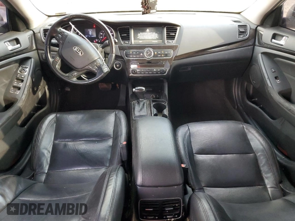 2014 Kia Cadenza Premium with VIN KNALN4D70E5129232, listed as a Copart auction lot 76173074 with 135,856 mi miles and Salvage Title. Bid and sale history available at carsss.com. Image 8.
