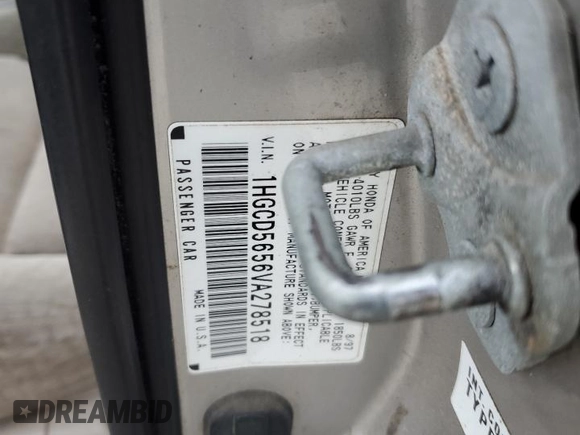1997 Honda Accord EX with VIN 1HGCD5656VA278518, listed as a Copart auction lot 42252875 with 243,941 mi miles and Salvage Title. Bid and sale history available at DreamBid. Image 12.