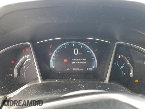 2019 Honda Civic EX-L z VIN 19XFC1F76KE005063, wystawiony jako Copart lot #53252115 z przebiegiem 87 758 mil mil oraz Szkoda całkowita • Salvage title. Historia ofert i sprzedaży dostępna na DreamBid. Obrazek 9.