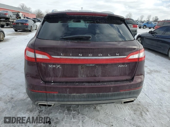 2017 Lincoln MKX Select with VIN 2LMPJ8KR7HBL11778, listed as a Copart auction lot 44276945 with 62,606 mi miles and Clean Title. Bid and sale history available at carsss.com. Image 6.