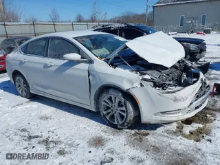 2016 Chrysler 200 Limited with VIN 1C3CCCAB0GN123658, listed as a IAAI auction lot 41596229 with 65,528 mi miles. Bid and sale history available at carsss.com. Image 1.