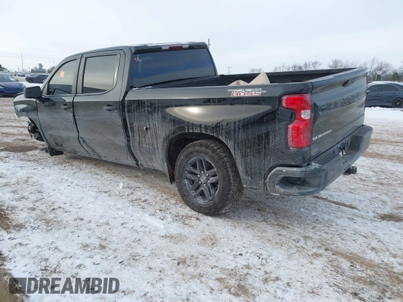 2022 Chevrolet Silverado 1500 Custom Trail Boss with VIN 3GCPDCEK2NG544078, listed as a IAAI auction lot 41412552 with 34,129 mi miles. Bid and sale history available at carsss.com. Image 3.
