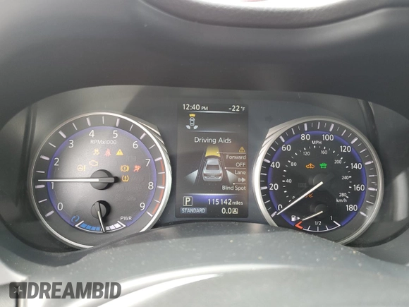 2014 Infiniti Q50 Hybrid Premium with VIN JN1AV7AR2EM702478, listed as a Copart auction lot 53332775 with 115,142 mi miles and Clean Title. Bid and sale history available at DreamBid. Image 9.