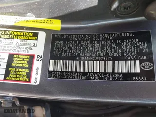 2018 Toyota Camry LE with VIN 4T1B11HK2JU578575, listed as a IAAI auction lot 41850389 with 213,235 mi miles. Bid and sale history available at carsss.com. Image 9.