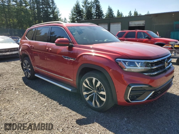 2023 Volkswagen Atlas SEL Premium R-Line with VIN 1V2FR2CA4PC525005, listed as a Copart auction lot 63870585 with 31,049 mi miles and Salvage title. Bid and sale history available at DreamBid. Image 4.