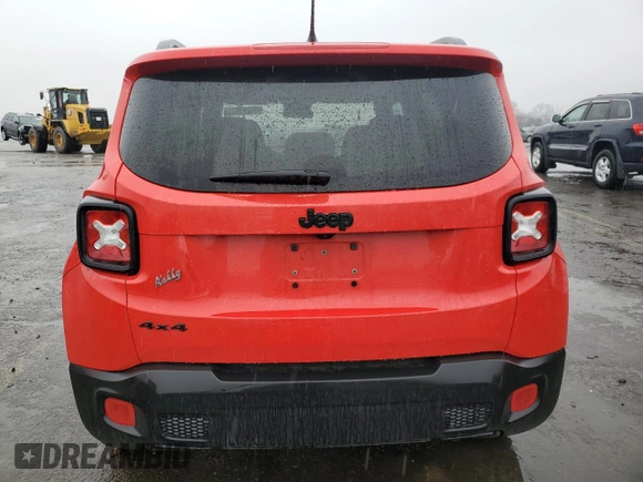 2017 Jeep Renegade Latitude with VIN ZACCJBBB1HPF91059, listed as a Copart auction lot 50259435 with 46,287 mi miles and Salvage Title. Bid and sale history available at carsss.com. Image 6.