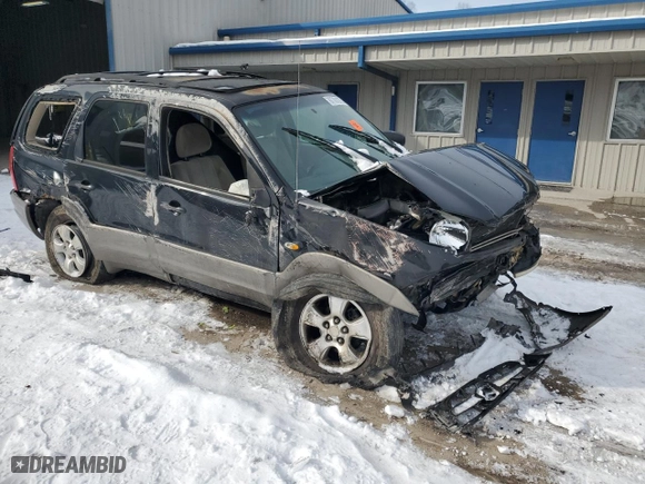 2003 Mazda Tribute LX with VIN 4F2CZ94143KM32108, listed as a Copart auction lot 87701275 with 0 mi miles and Salvage Title. Bid and sale history available at carsss.com. Image 4.