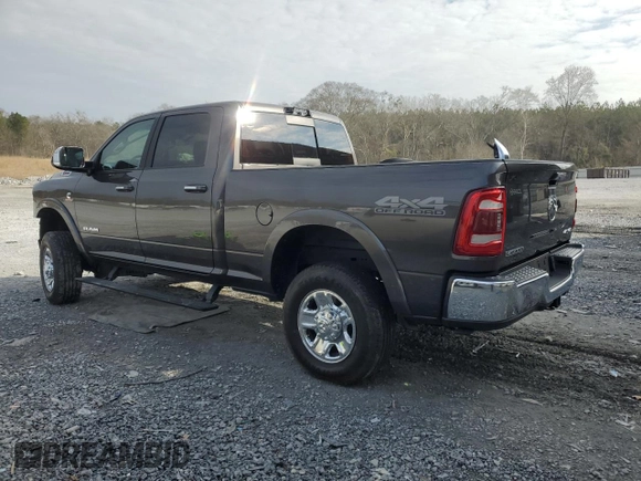 2021 Ram 2500 Laramie with VIN 3C6UR5FL5MG591697, listed as a Copart auction lot 44779435 with 37,736 mi miles and Salvage Title. Bid and sale history available at carsss.com. Image 2.