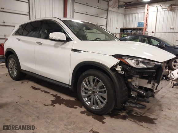 2023 Infiniti QX50 PURE with VIN 3PCAJ5AB3PF108414, listed as a IAAI auction lot 41363277 with 25,522 mi miles. Bid and sale history available at carsss.com. Image 1.