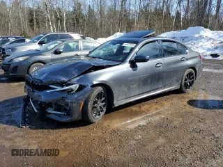 2019 BMW 3 Series 330i xDrive with VIN WBA5R7C54KAE82562, listed as a Copart auction lot 46407035 with 0 mi miles and Salvage Title. Bid and sale history available at carsss.com. Image 1.