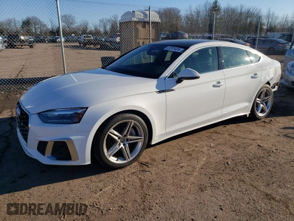 2021 Audi A5 Sportback S line Premium with VIN WAUDACF50MA021544, listed as a Copart auction lot 41291424 with 61,751 mi miles. Bid and sale history available at carsss.com. Image 1.