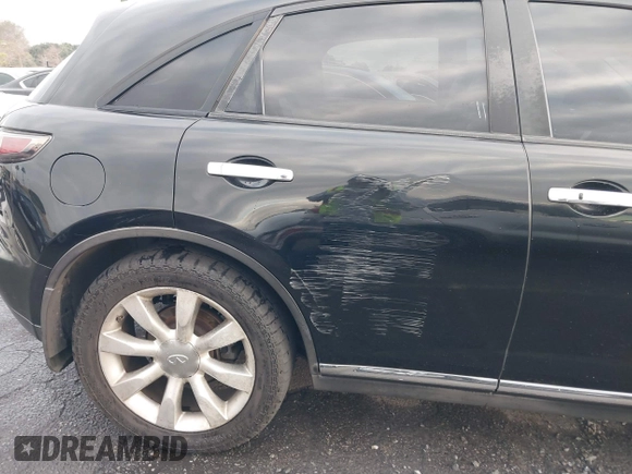 2007 Infiniti FX with VIN JNRAS08W97X208192, listed as a IAAI auction lot 41458052 with 169,577 mi miles and . Bid and sale history available at DreamBid. Image 6.