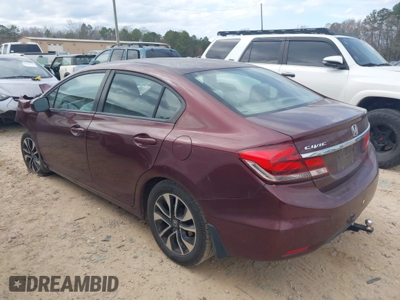 2014 Honda Civic Sedan EX with VIN 19XFB2F87EE041172, listed as a IAAI auction lot 41690179 with 111,019 mi miles. Bid and sale history available at carsss.com. Image 3.