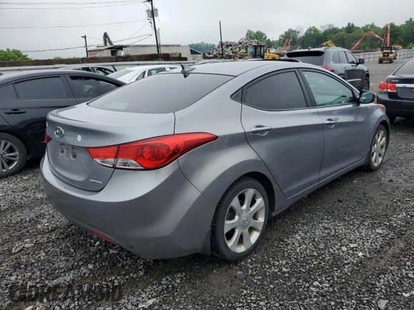 2013 Hyundai Elantra GLS z VIN KMHDH4AE0DU694906, wystawiony jako Copart lot #61286785 z przebiegiem 145 020 mil mil oraz Czysty tytuł • Clean title. Historia ofert i sprzedaży dostępna na DreamBid. Obrazek 3.