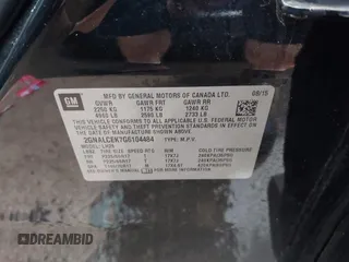 2016 Chevrolet Equinox LT with VIN 2GNALCEK7G6104484, listed as a IAAI auction lot 42114094 with 77,020 mi miles and . Bid and sale history available at carsss.com. Image 9.