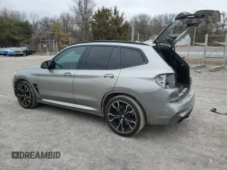 2021 BMW X3 M with VIN 5YMTS0C07M9F36829, listed as a Copart auction lot 48347655 with 42,698 mi miles and Salvage Title. Bid and sale history available at carsss.com. Image 2.