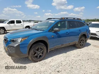 2025 Subaru Outback Wilderness z VIN 4S4BTGUD9S3160008, wystawiony jako Copart lot #64735225 z przebiegiem 7 117 mil mil oraz Szkoda całkowita • Salvage title. Historia ofert i sprzedaży dostępna na DreamBid. Obrazek 1.