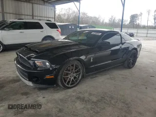 2010 Ford Mustang GT500 with VIN 1ZVBP8JS6A5114864, listed as a Copart auction lot 43198585 with 42,008 mi miles and Salvage Title. Bid and sale history available at carsss.com. Image 1.