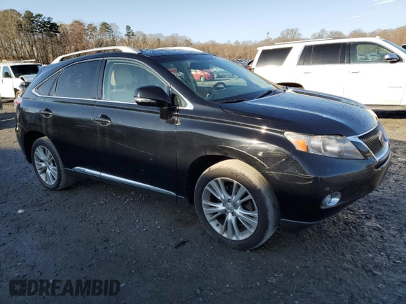 2012 Lexus RX 450h with VIN JTJBC1BA9C2432765, listed as a Copart auction lot 43642505 with 290,286 mi miles and Clean title. Bid and sale history available at DreamBid. Image 4.