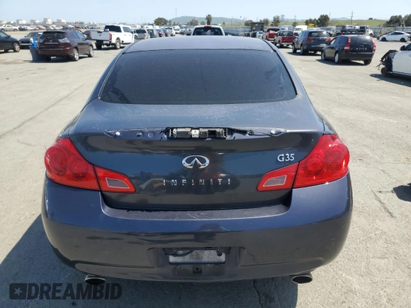 2007 Infiniti G35 Sedan Journey with VIN JNKBV61E07M729382, listed as a Copart auction lot 52576625 with 178,650 mi miles and Salvage Title. Bid and sale history available at carsss.com. Image 6.