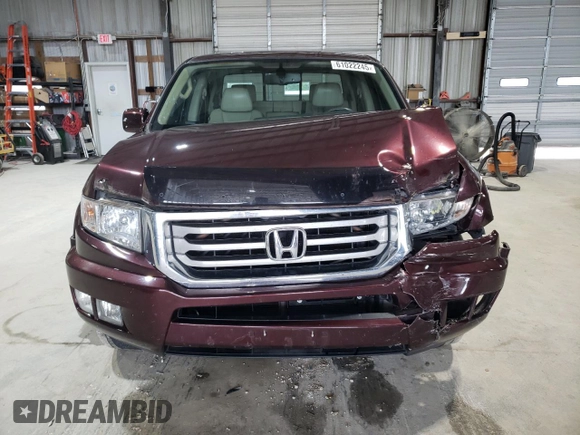 2013 Honda Ridgeline RTL with VIN 5FPYK1F59DB018582, listed as a Copart auction lot 61022245 with 126,892 mi miles and Salvage title. Bid and sale history available at DreamBid. Image 5.