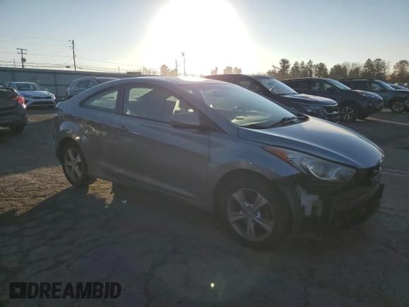 2013 Hyundai Elantra Coupe GS PZEV with VIN KMHDH6AEXDU003182, listed as a Copart auction lot 80611964 with 120,996 mi miles and Salvage Title. Bid and sale history available at carsss.com. Image 4.