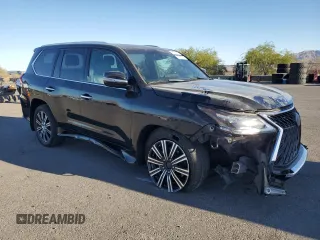 2020 Lexus LX with VIN JTJDY7AX1L4332179, listed as a Copart auction lot 77017714 with 49,756 mi miles and Salvage Title. Bid and sale history available at carsss.com. Image 4.