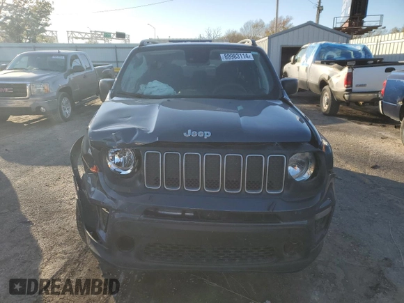 2022 Jeep Renegade Sport z VIN ZACNJDA15NPN60578, wystawiony jako Copart lot #80983114 z przebiegiem 34 394 mil mil oraz Szkoda całkowita • Salvage title. Historia ofert i sprzedaży dostępna na DreamBid. Obrazek 5.