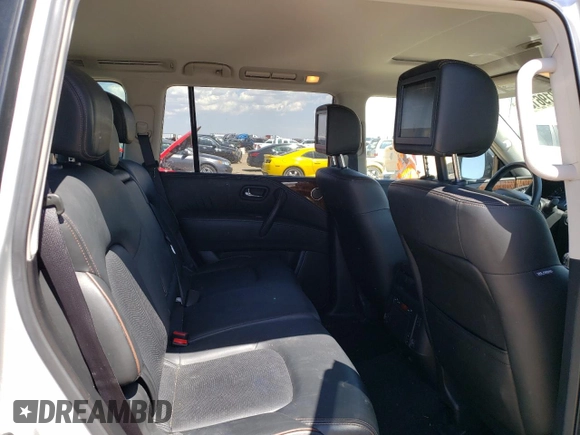 2018 Nissan Armada Platinum with VIN JN8AY2ND0JX000162, listed as a Copart auction lot 62196153 with 35,872 mi miles and Clean Title. Bid and sale history available at carsss.com. Image 10.