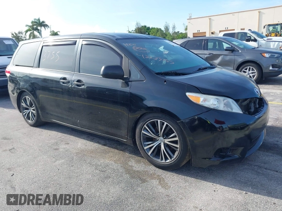 2013 Toyota Sienna L with VIN 5TDZK3DC9DS357722, listed as a IAAI auction lot 42369515 with 190,548 mi miles and . Bid and sale history available at DreamBid. Image 1.
