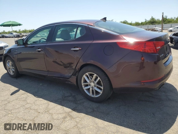 2013 Kia Optima LX z VIN 5XXGM4A70DG230213, wystawiony jako Copart lot #58193905 z przebiegiem 116 106 mil mil oraz Szkoda całkowita • Salvage title. Historia ofert i sprzedaży dostępna na DreamBid. Obrazek 2.