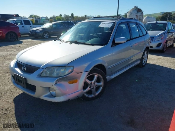 2002 Mazda Protege5 with VIN JM1BJ246X21467035, listed as a IAAI auction lot 41859444 with 150,585 mi miles. Bid and sale history available at carsss.com. Image 2.