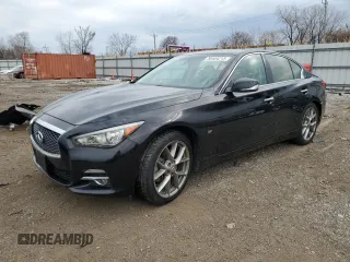 2014 Infiniti Q50 Premium with VIN JN1BV7AP6EM683145, listed as a Copart auction lot 50464215 with 120,855 mi miles and Clean Title. Bid and sale history available at carsss.com. Image 1.