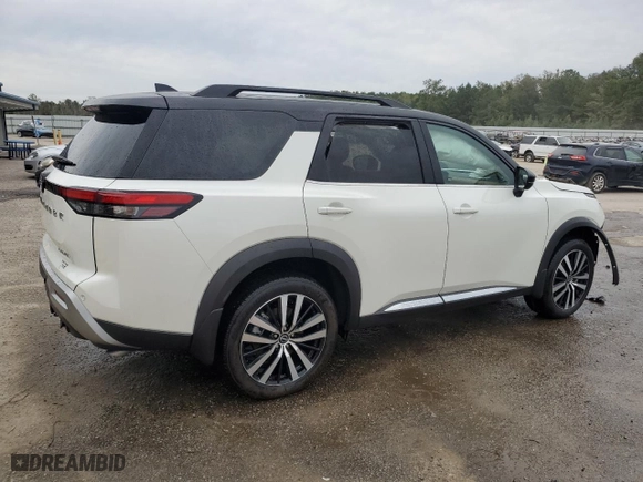 2024 Nissan Pathfinder Platinum with VIN 5N1DR3DH2RC279760, listed as a Copart auction lot 74944464 with 5,293 mi miles and Salvage Title. Bid and sale history available at carsss.com. Image 3.