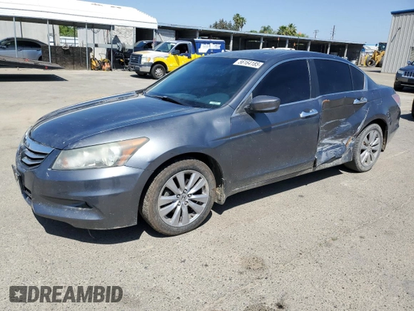 2011 Honda Accord EX-L with VIN 1HGCP3F88BA029560, listed as a Copart auction lot 56164185 with 154,983 mi miles and Salvage title. Bid and sale history available at DreamBid. Image 1.