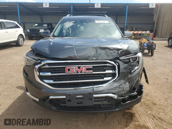 2020 GMC Terrain SLT with VIN 3GKALVEV0LL192836, listed as a Copart auction lot 57177325 with 59,695 mi miles and Salvage title. Bid and sale history available at DreamBid. Image 5.
