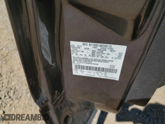 2010 Ford F-150 XL with VIN 1FTEX1CW4AFD39298, listed as a Copart auction lot 49581095 with 190,791 mi miles and Salvage Title. Bid and sale history available at carsss.com. Image 12.