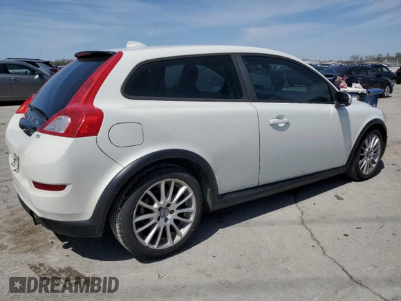 2011 Volvo C30 with VIN YV1672MK7B2213221, listed as a Copart auction lot 51539605 with 118,923 mi miles and Clean Title. Bid and sale history available at carsss.com. Image 3.