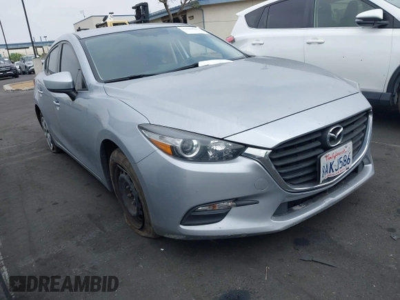 2017 Mazda 3 Sport with VIN 3MZBN1U76HM154192, listed as a IAAI auction lot 42160557 with 71,537 mi miles and . Bid and sale history available at DreamBid. Image 1.