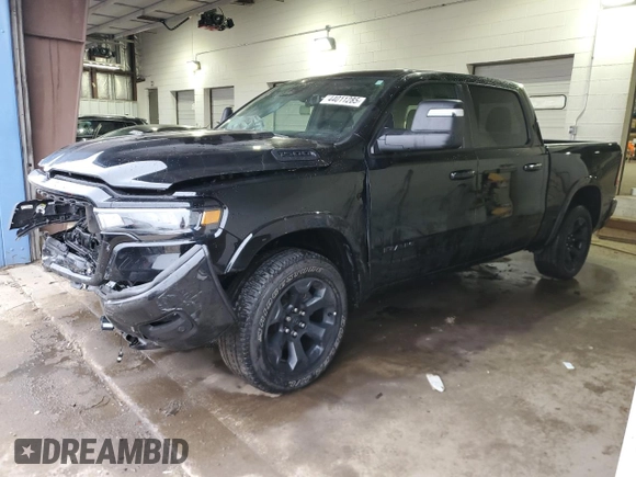 2025 Ram 1500 Big Horn with VIN 1C6SRFFPXSN511220, listed as a Copart auction lot 44011285 with 20,861 mi miles and Salvage Title. Bid and sale history available at carsss.com. Image 1.