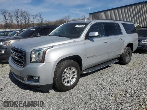 2018 GMC Yukon XL SLT with VIN 1GKS1GKCXJR328985, listed as a Copart auction lot 49485935 with 114,927 mi miles and Salvage Title. Bid and sale history available at carsss.com. Image 1.