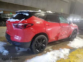 2022 Chevrolet Blazer RS with VIN 3GNKBERS9NS169056, listed as a Copart auction lot 41665325 with 28,686 mi miles and Salvage Title. Bid and sale history available at carsss.com. Image 3.