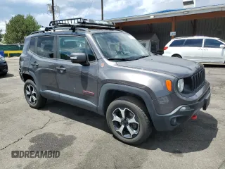 2020 Jeep Renegade Trailhawk with VIN ZACNJBC18LPL42780, listed as a Copart auction lot 63913855 with 54,343 mi miles and Salvage title. Bid and sale history available at DreamBid. Image 4.