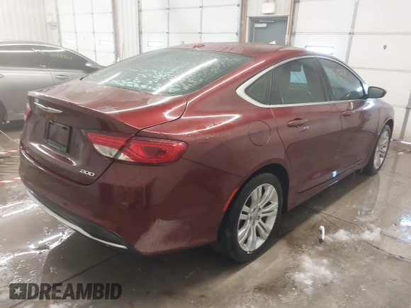 2015 Chrysler 200 Limited with VIN 1C3CCCAB0FN526585, listed as a IAAI auction lot 41558501 with 150,100 mi miles. Bid and sale history available at carsss.com. Image 4.